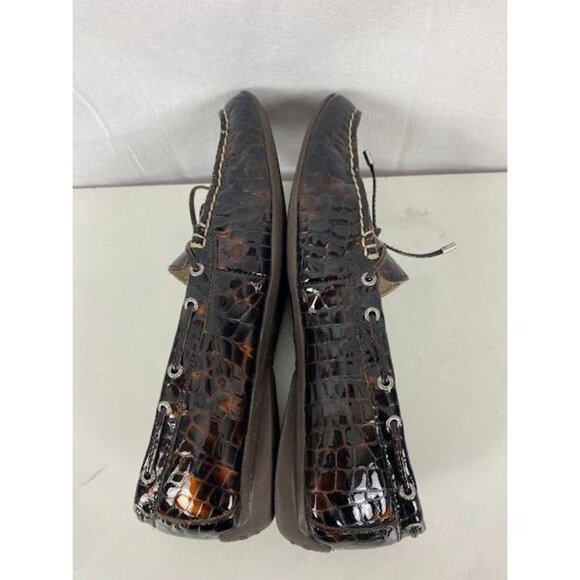 Sperry Top Sider Brown Patent Leather Slip on Loafers Women's 9 Medium - Picture 5 of 7